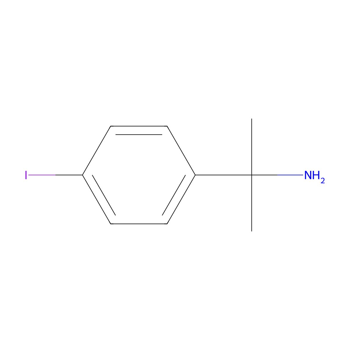 2-(4-Iodophenyl)propan-2-amine molecular structure, CAS 38378-85-7