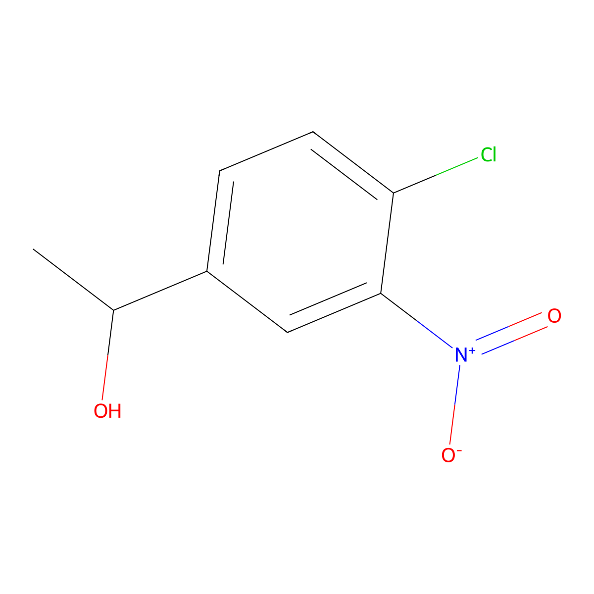 1-(4-Chloro-3-nitrophenyl)ethan-1-ol molecular structure, CAS 38383-26-5