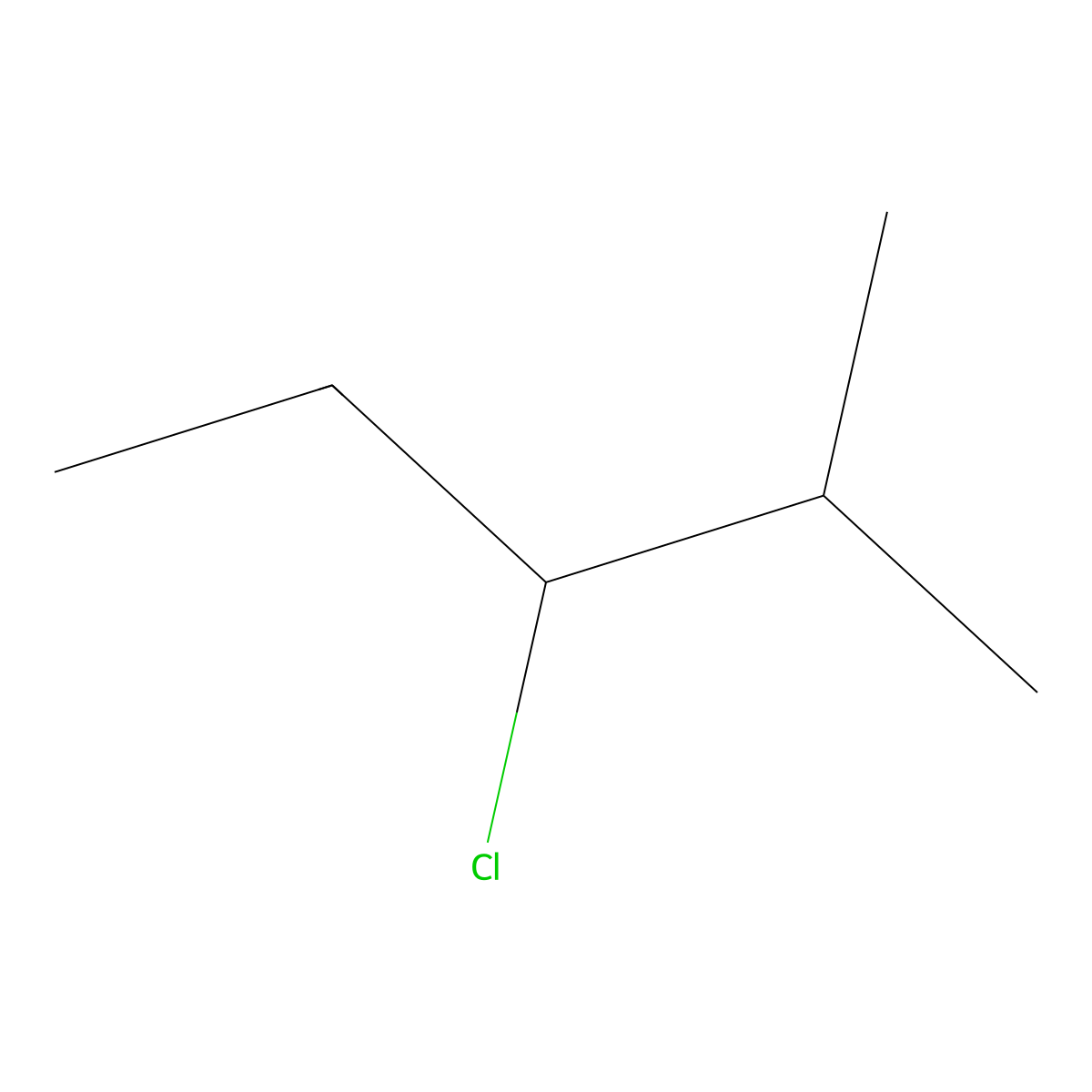 3-Chloro-2-methylpentane molecular structure, CAS 38384-05-3