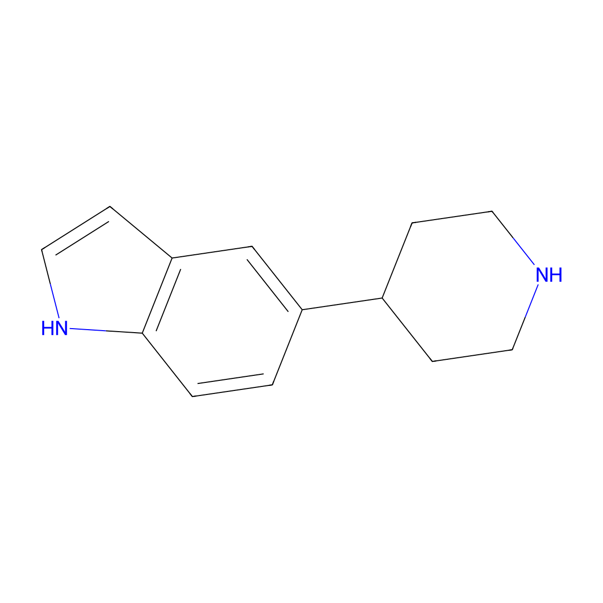 5-(piperidin-4-yl)-1H-indole molecular structure, CAS 383861-22-1