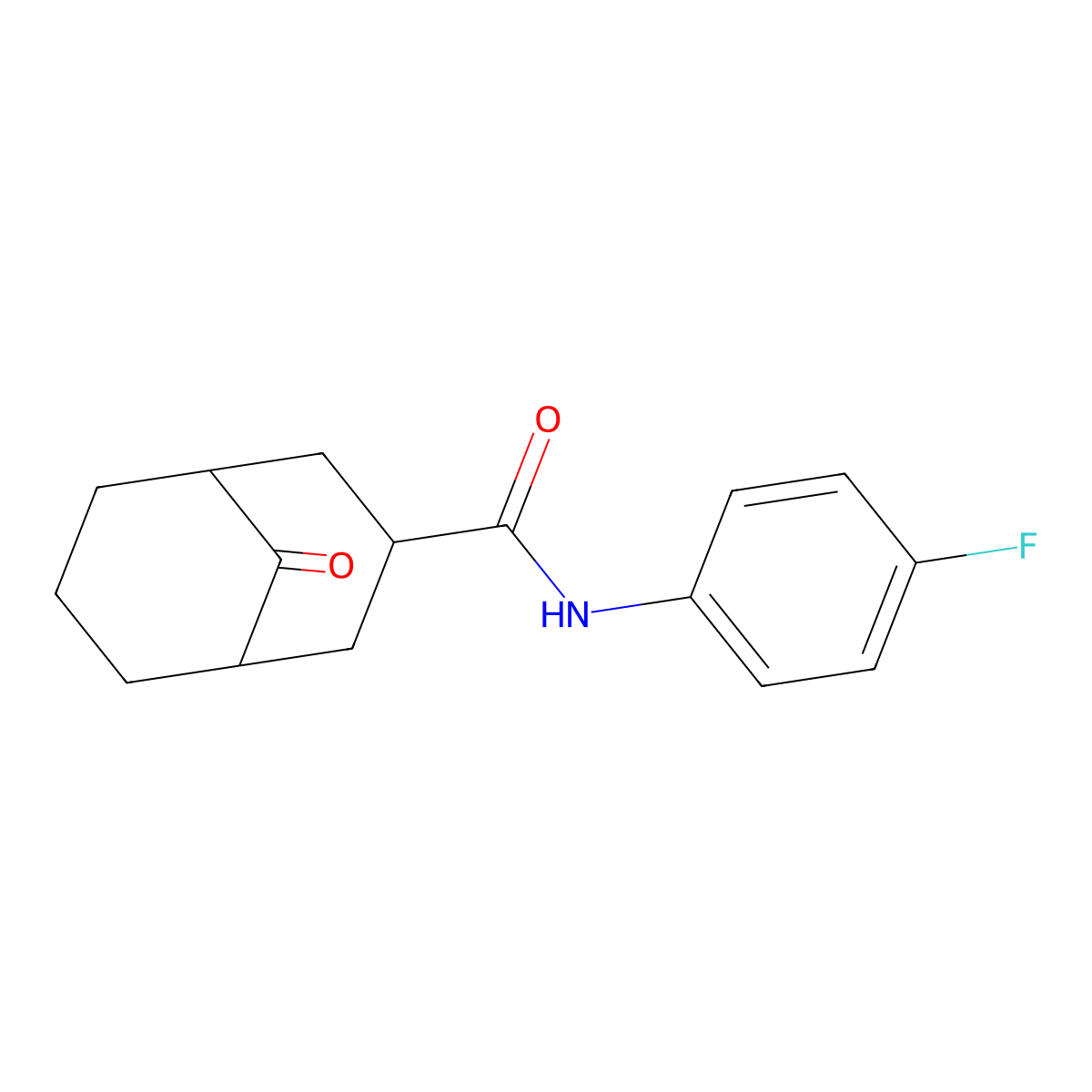 N-(4-fluorophenyl)-9-oxobicyclo[3.3.1]nonane-3-carboxamide molecular structure, CAS 383863-34-1