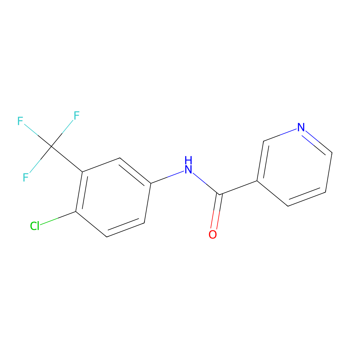 N-[4-chloro-3-(trifluoromethyl)phenyl]pyridine-3-carboxamide molecular structure, CAS 383864-81-1