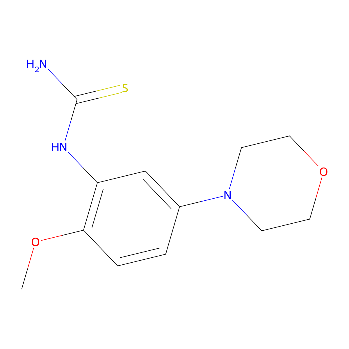 1-(2-Methoxy-5-morpholinophenyl)thiourea molecular structure, CAS 383870-59-5