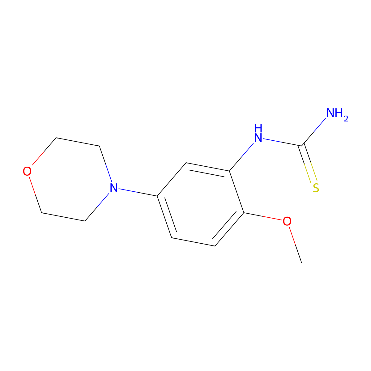 1-(2-Methoxy-5-morpholinophenyl)thiourea molecular structure, CAS 383870-59-5