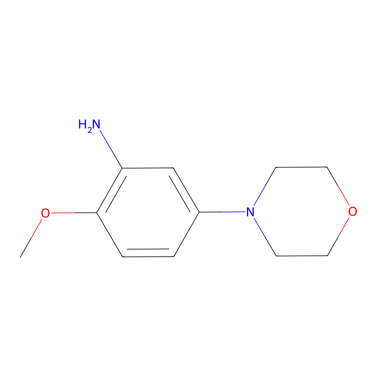 2-Methoxy-5-morpholinoaniline molecular structure, CAS 383870-88-0