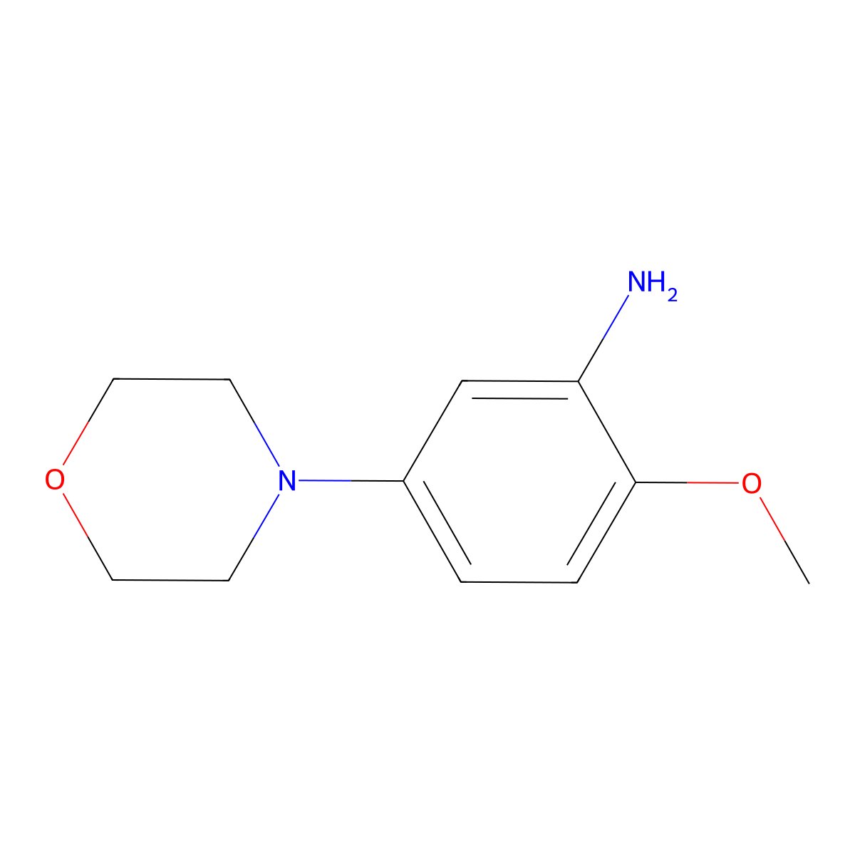 2-Methoxy-5-morpholinoaniline molecular structure, CAS 383870-88-0