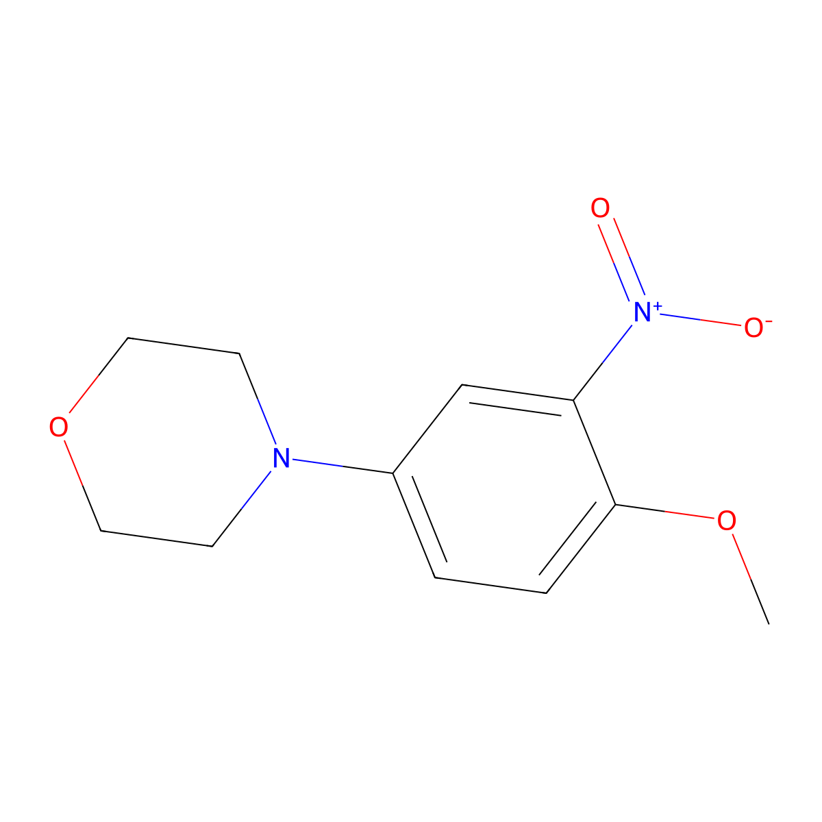 4-(4-Methoxy-3-nitrophenyl)morpholine molecular structure, CAS 383870-96-0