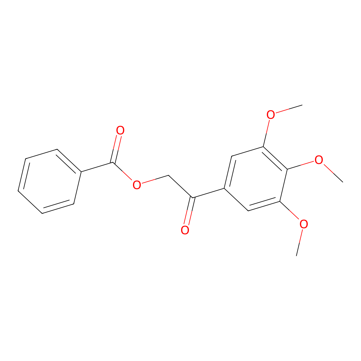 2-Oxo-2-(3,4,5-trimethoxyphenyl)ethyl benzoate molecular structure, CAS 383880-33-9