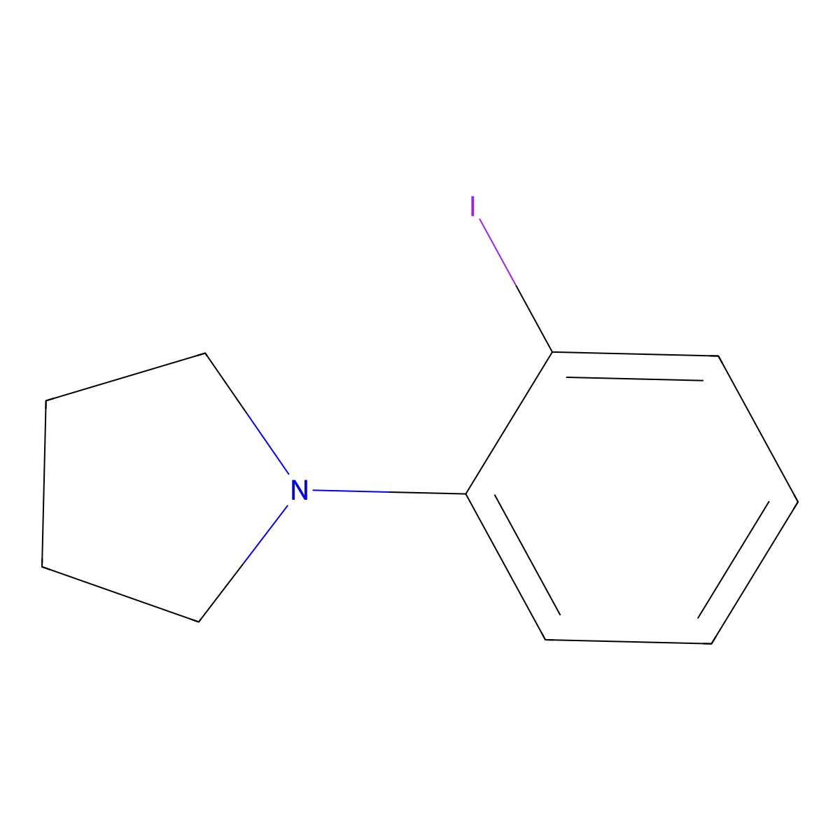 1-(2-Iodophenyl)pyrrolidine molecular structure, CAS 383882-37-9