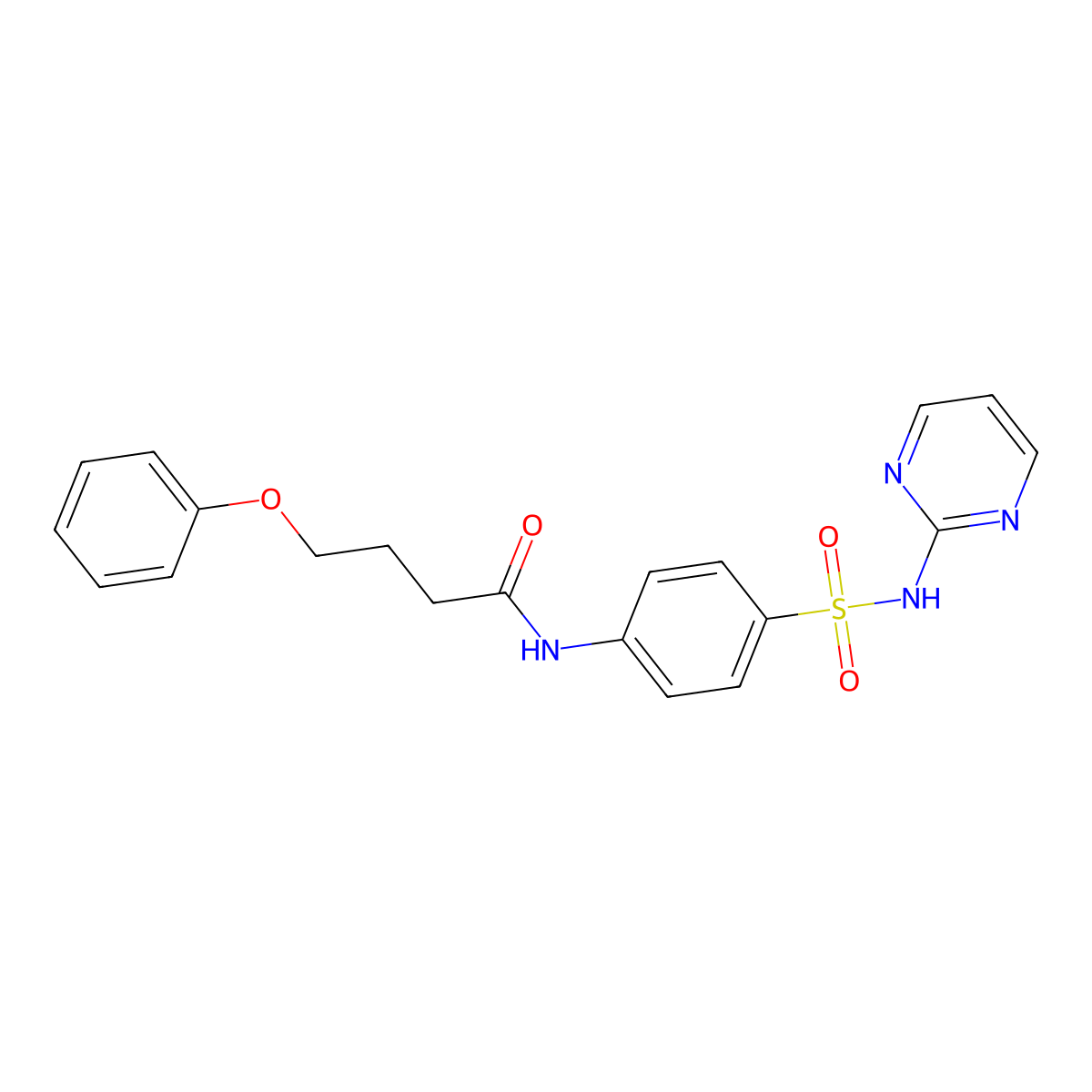 4-phenoxy-N-[4-(pyrimidin-2-ylsulfamoyl)phenyl]butanamide molecular structure, CAS 383894-31-3