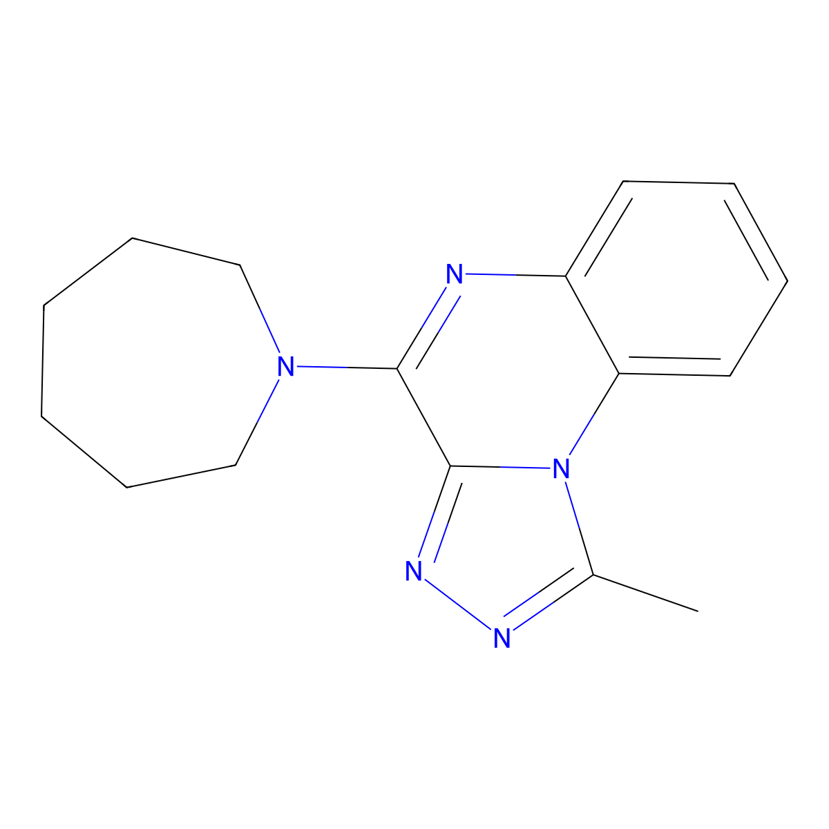 4-(Azepan-1-yl)-1-methyl-[1,2,4]triazolo[4,3-a]quinoxaline molecular structure, CAS 383895-77-0