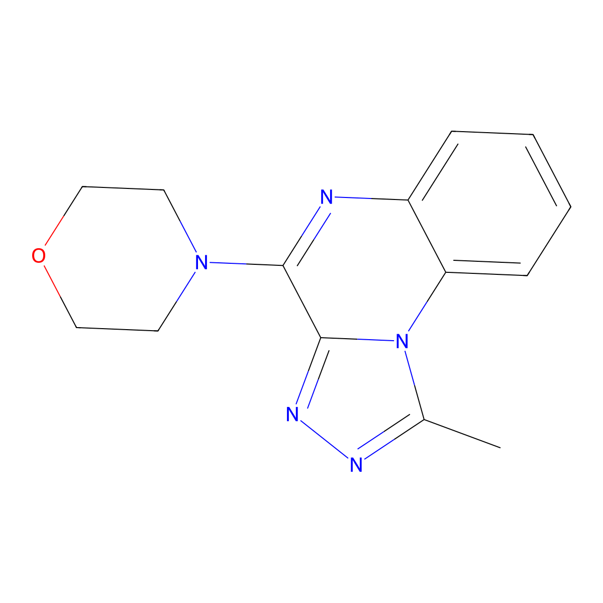 4-(1-Methyl-[1,2,4]triazolo[4,3-a]quinoxalin-4-yl)morpholine molecular structure, CAS 383896-49-9