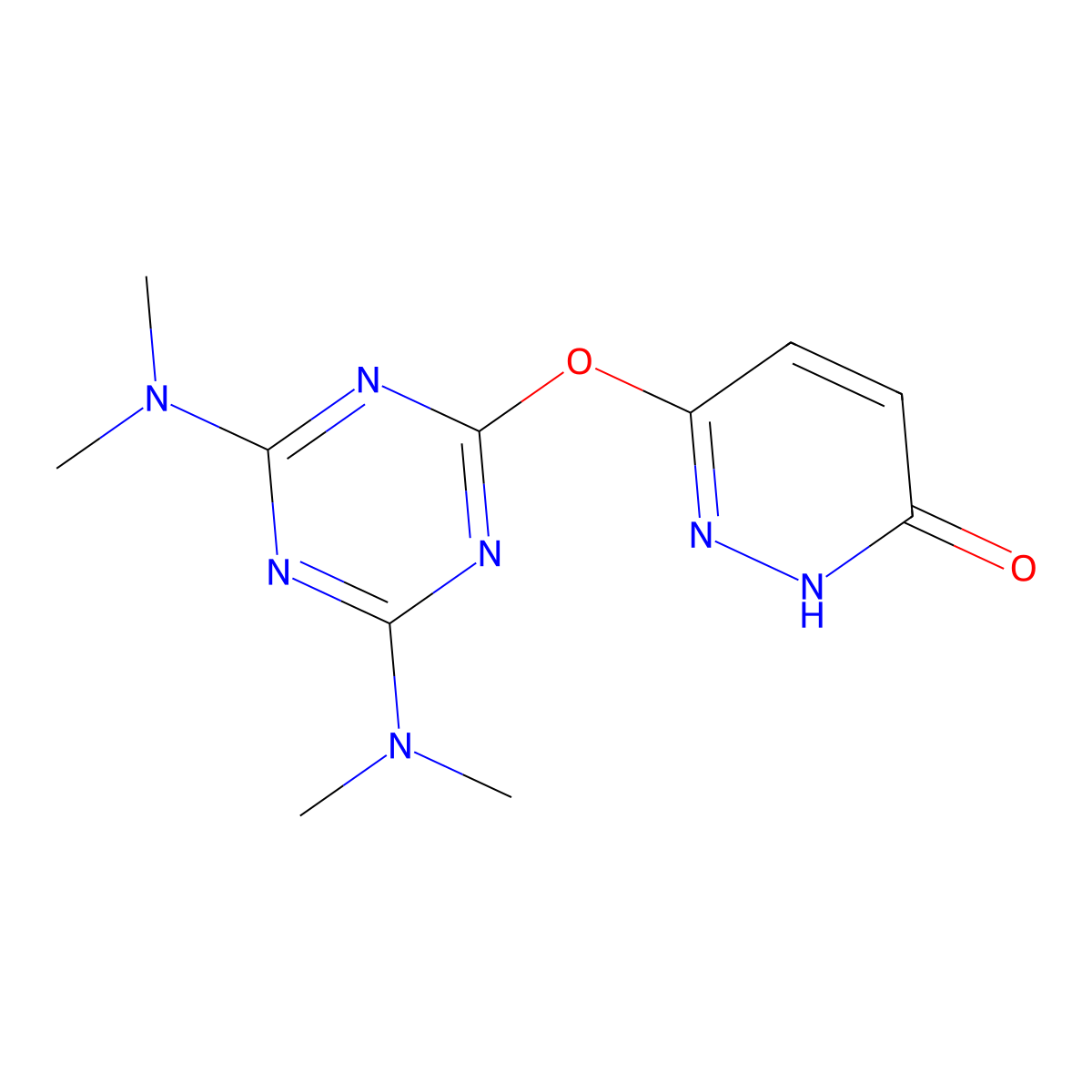 3-[[4,6-bis(dimethylamino)-1,3,5-triazin-2-yl]oxy]-1H-pyridazin-6-one molecular structure, CAS 383896-62-6