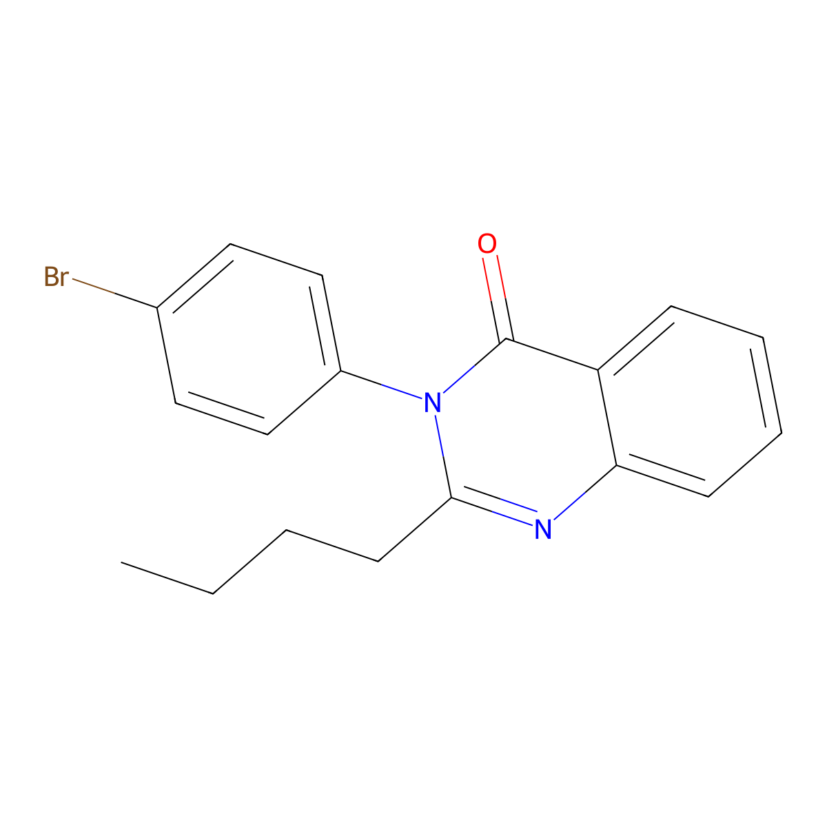 3-(4-Bromophenyl)-2-butylquinazolin-4-one molecular structure, CAS 383899-34-1