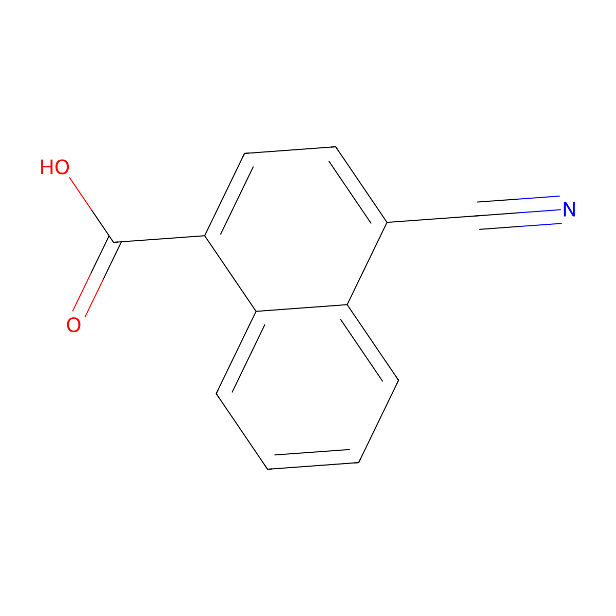 4-Cyano-1-naphthoic acid molecular structure, CAS 3839-19-8