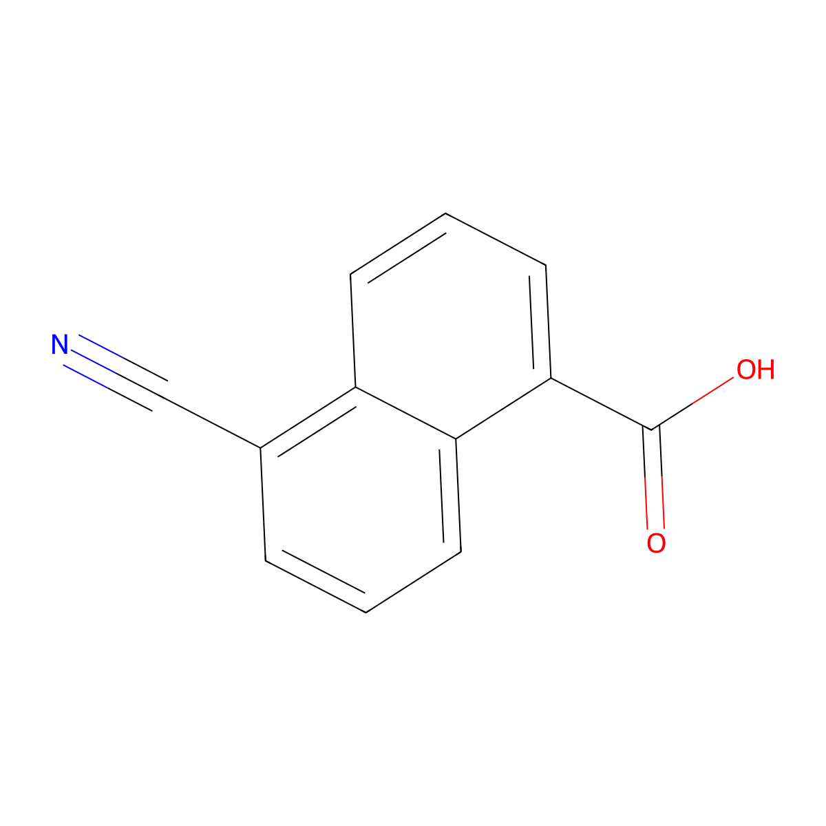 5-Cyano-1-naphthoic acid molecular structure, CAS 3839-20-1