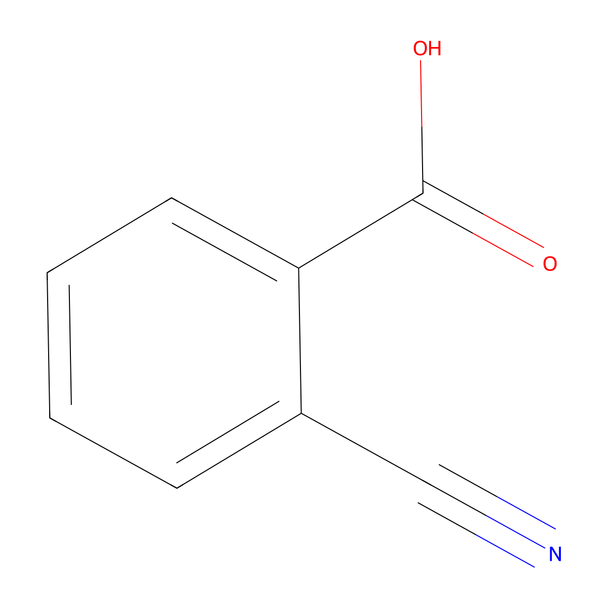 2-Cyanobenzoic acid molecular structure, CAS 3839-22-3