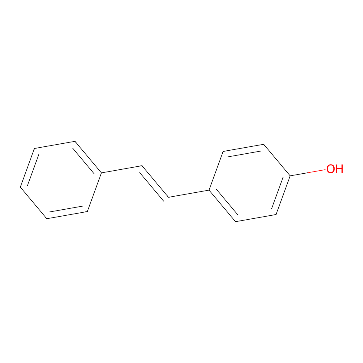 4-Hydroxystilbene molecular structure, CAS 3839-46-1