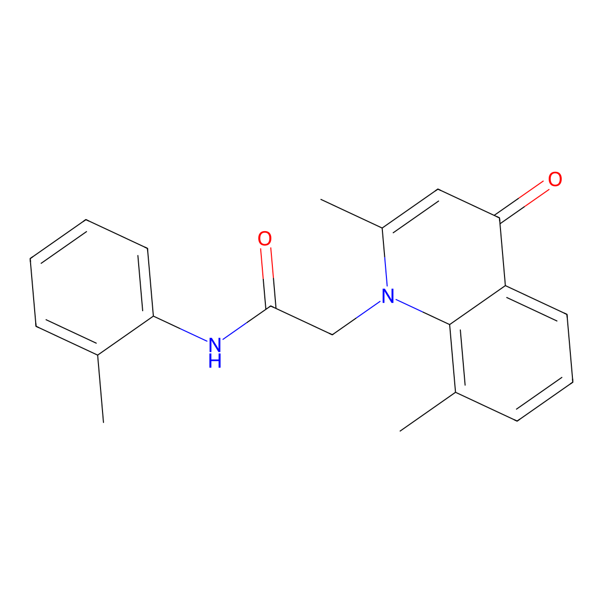 2-(2,8-dimethyl-4-oxoquinolin-1(4H)-yl)-N-(o-tolyl)acetamide molecular structure, CAS 383902-47-4