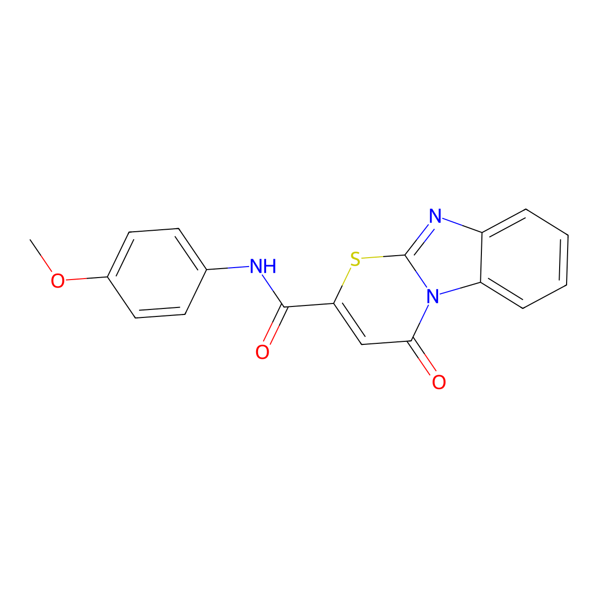 N-(4-methoxyphenyl)-4-oxo-4H-[1,3]thiazino[3,2-a]benzimidazole-2-carboxamide molecular structure, CAS 383904-34-5