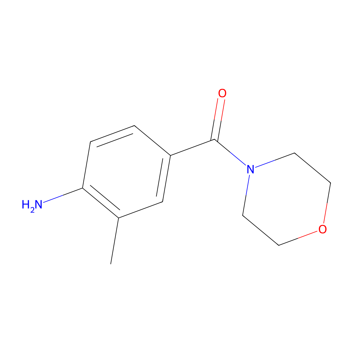 2-Methyl-4-(morpholine-4-carbonyl)aniline molecular structure, CAS 383907-14-0