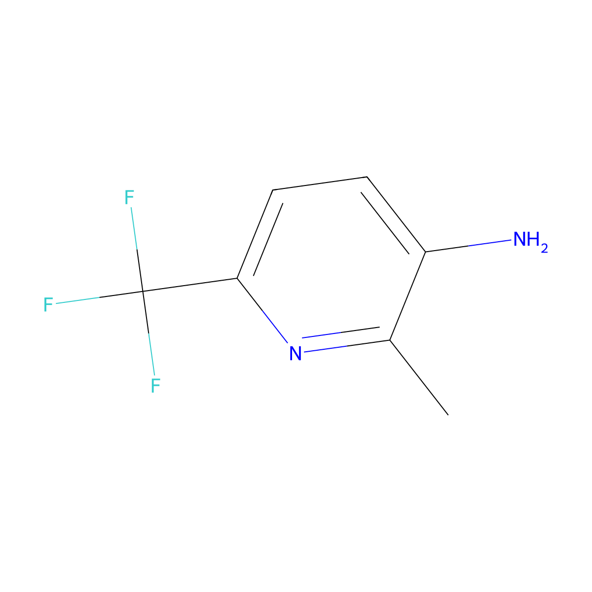 2-Methyl-6-(trifluoromethyl)pyridin-3-amine molecular structure, CAS 383907-17-3