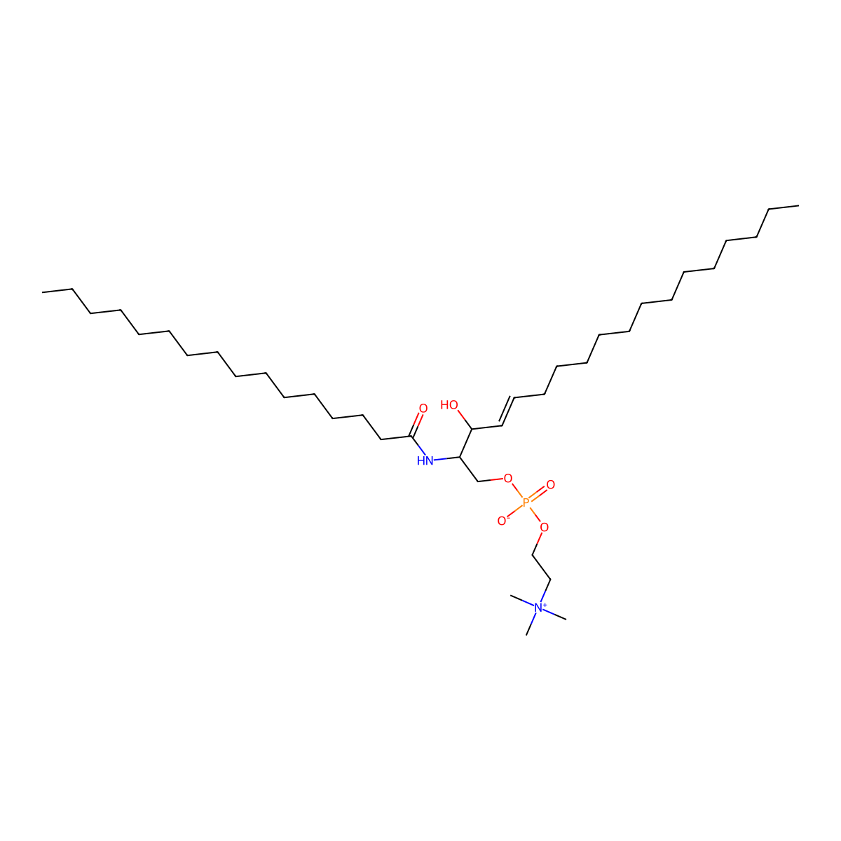Sphingomyelin (chicken egg) molecular structure, CAS 383907-87-7