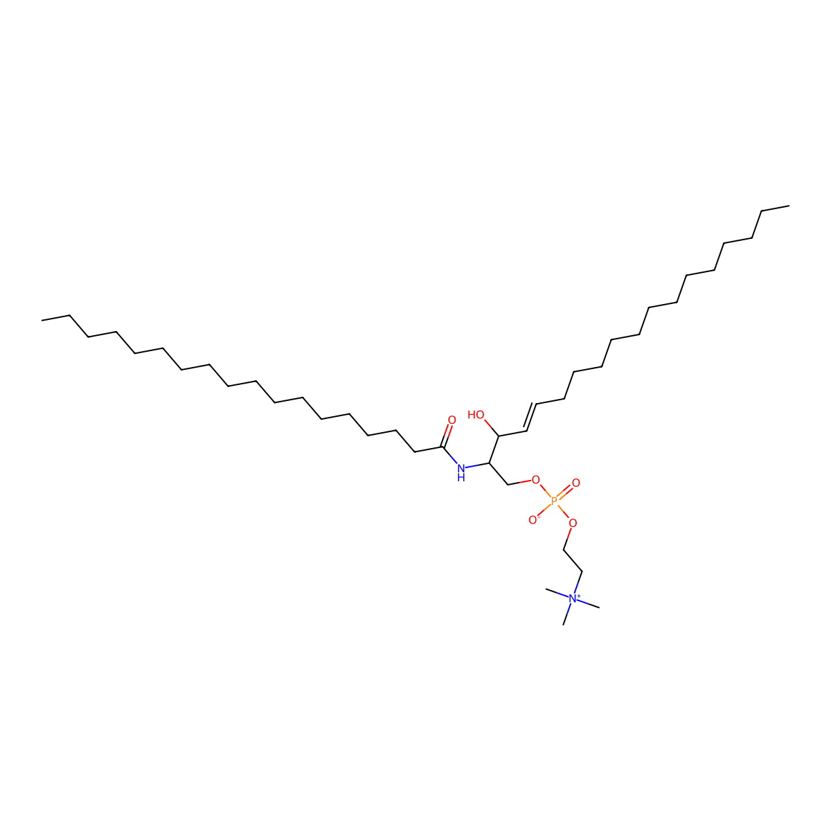 N-Stearoylsphingomyelin molecular structure, CAS 383907-91-3