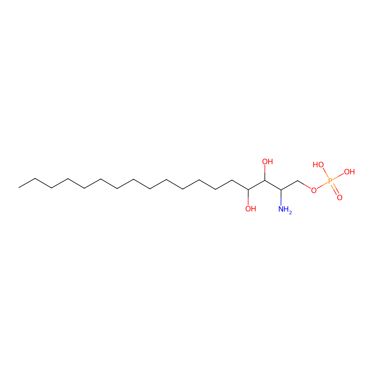 Phytosphingosine 1-phosphate molecular structure, CAS 383908-62-1