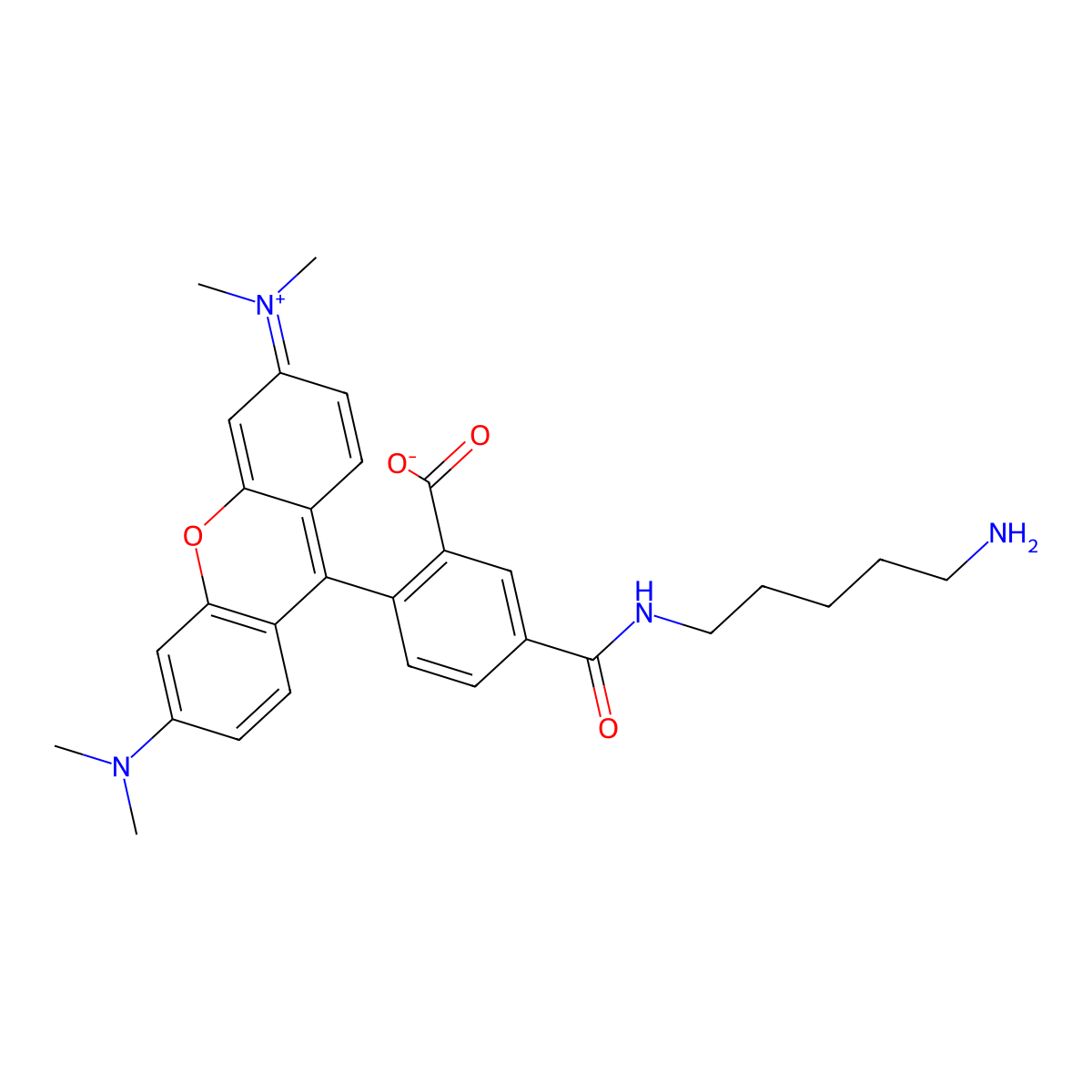 5-TAMRA cadaverine molecular structure, CAS 383912-87-6