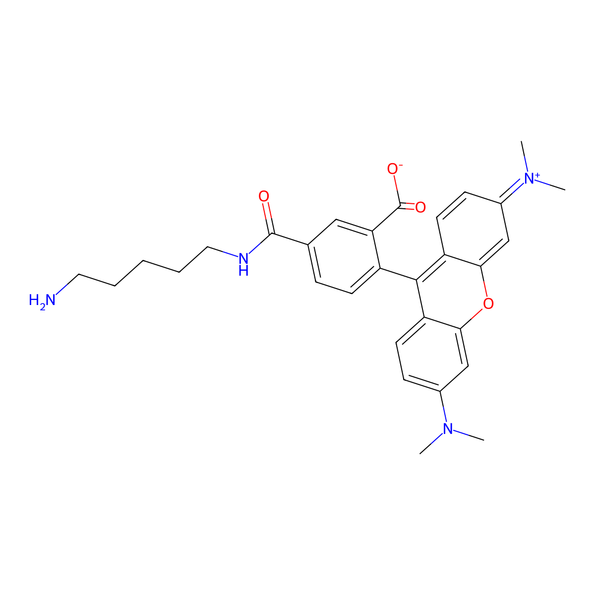 5-TAMRA cadaverine molecular structure, CAS 383912-87-6