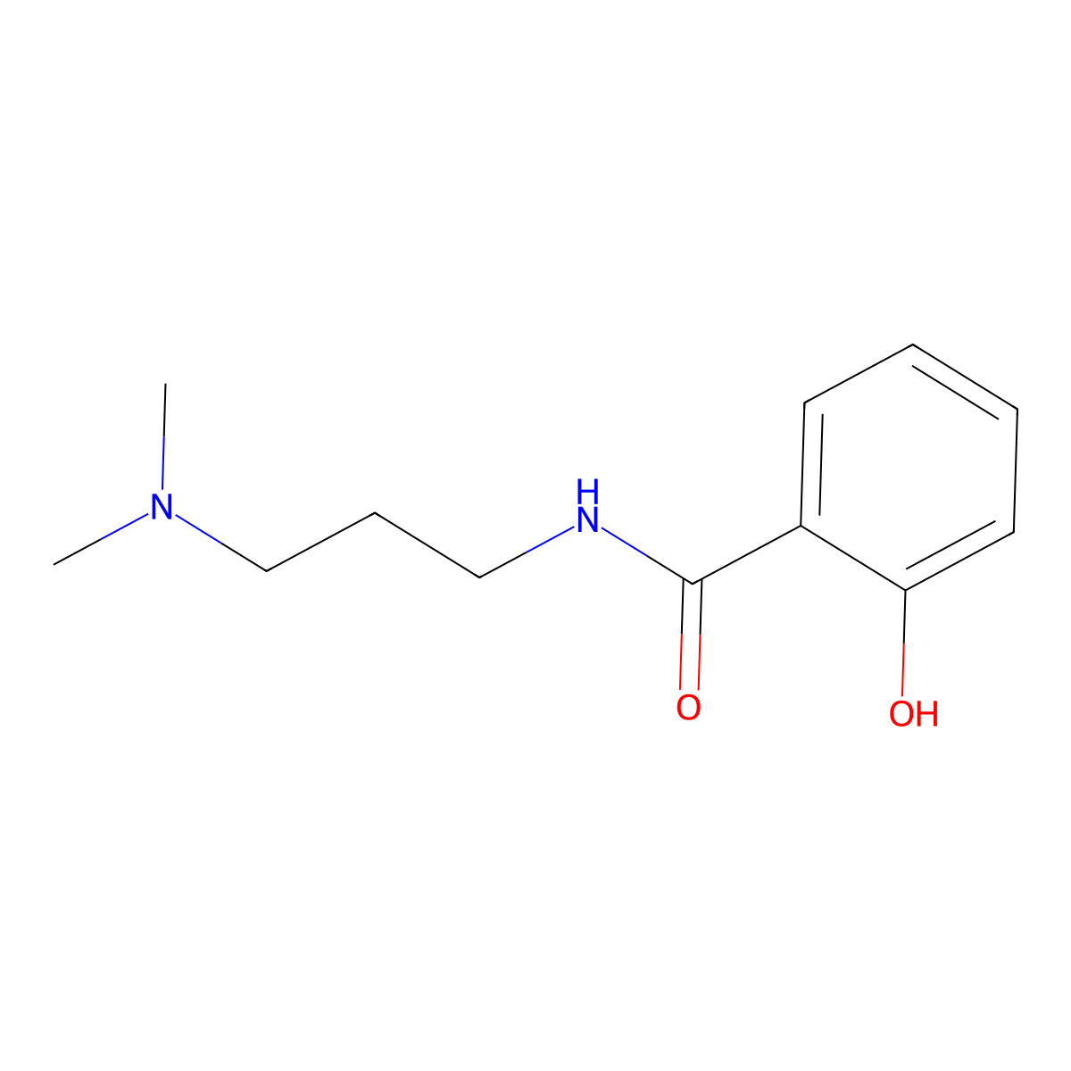 N-[3-(dimethylamino)propyl]-2-hydroxybenzamide molecular structure, CAS 38394-43-3
