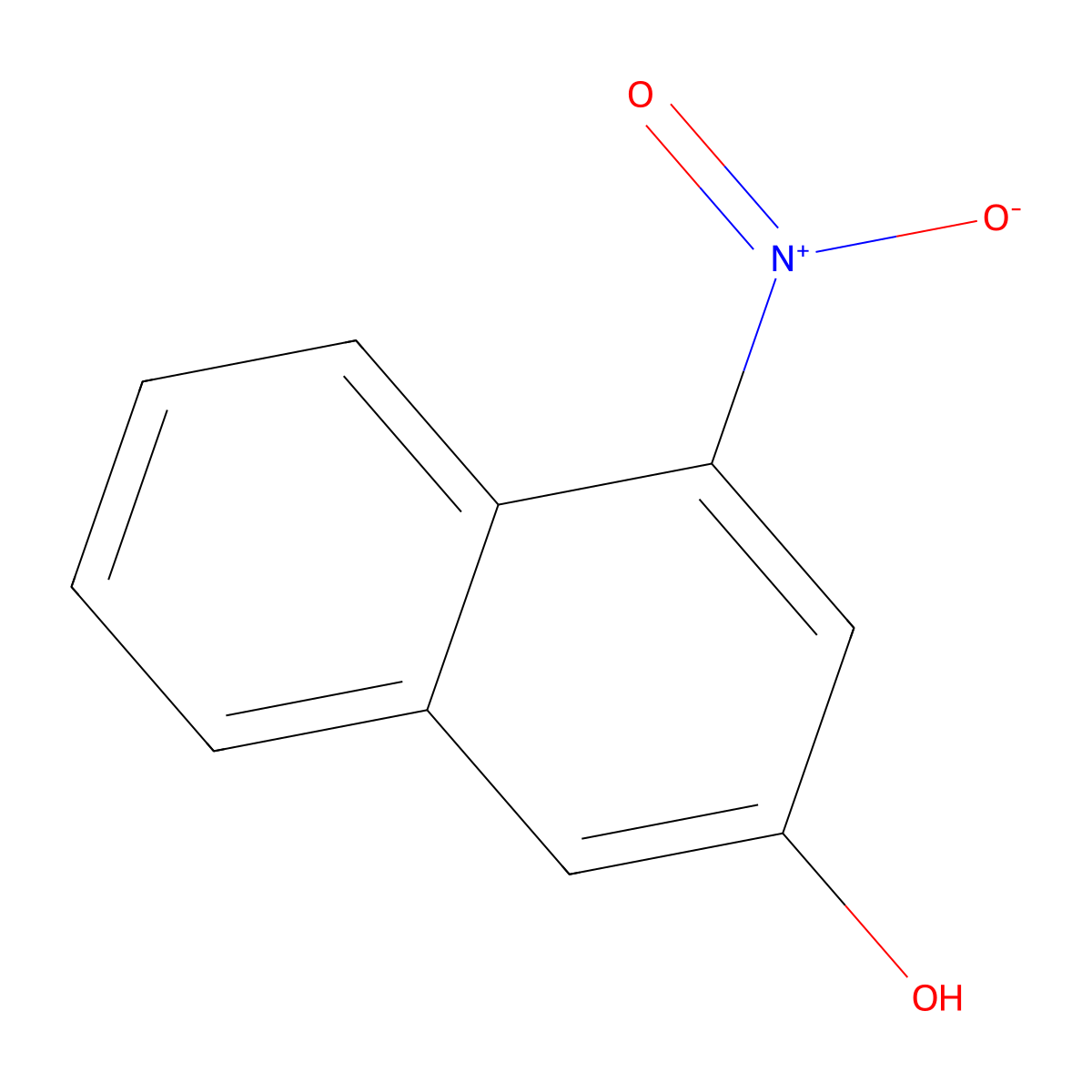 4-Nitronaphthalen-2-ol molecular structure, CAS 38396-08-6