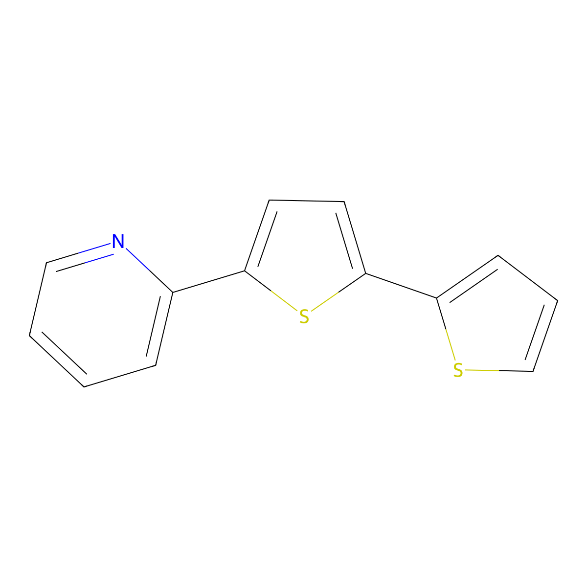 2-[2,2'-Bithiophen]-5-ylpyridine molecular structure, CAS 38396-52-0
