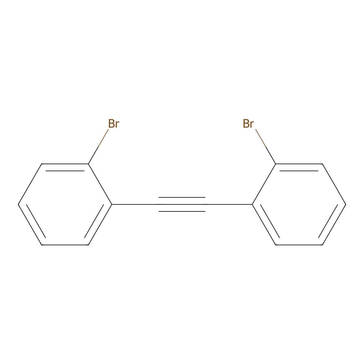 1-Bromo-2-[2-(2-bromophenyl)ethynyl]benzene molecular structure, CAS 38399-13-2
