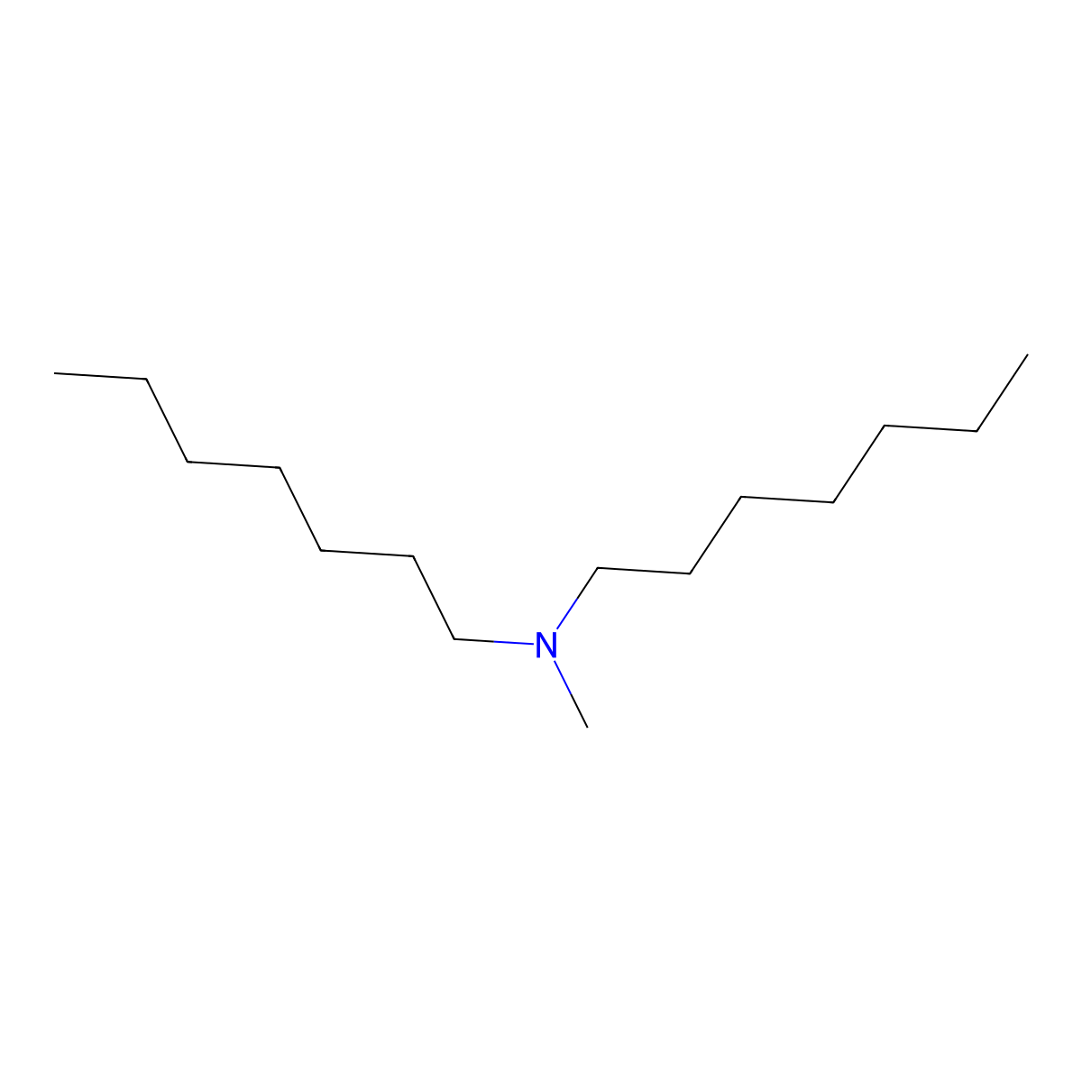 Diheptylmethylamine molecular structure, CAS 38399-77-8