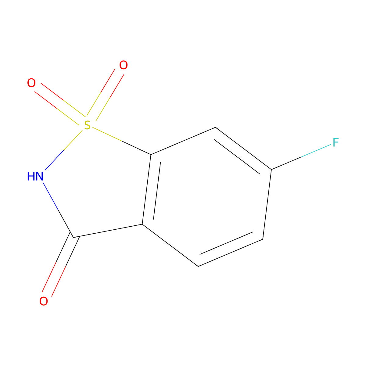 6-fluorobenzo[d]isothiazol-3(2H)-one 1,1-dioxide molecular structure, CAS 384-45-2