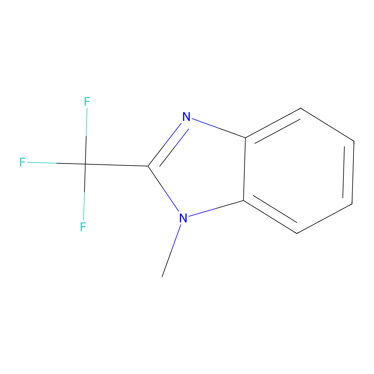 1-Methyl-2-(trifluoromethyl)benzimidazole molecular structure, CAS 384-46-3