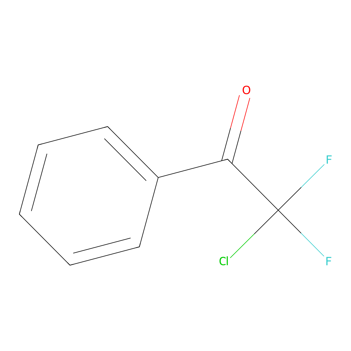 2-Chloro-2,2-difluoroacetophenone molecular structure, CAS 384-67-8