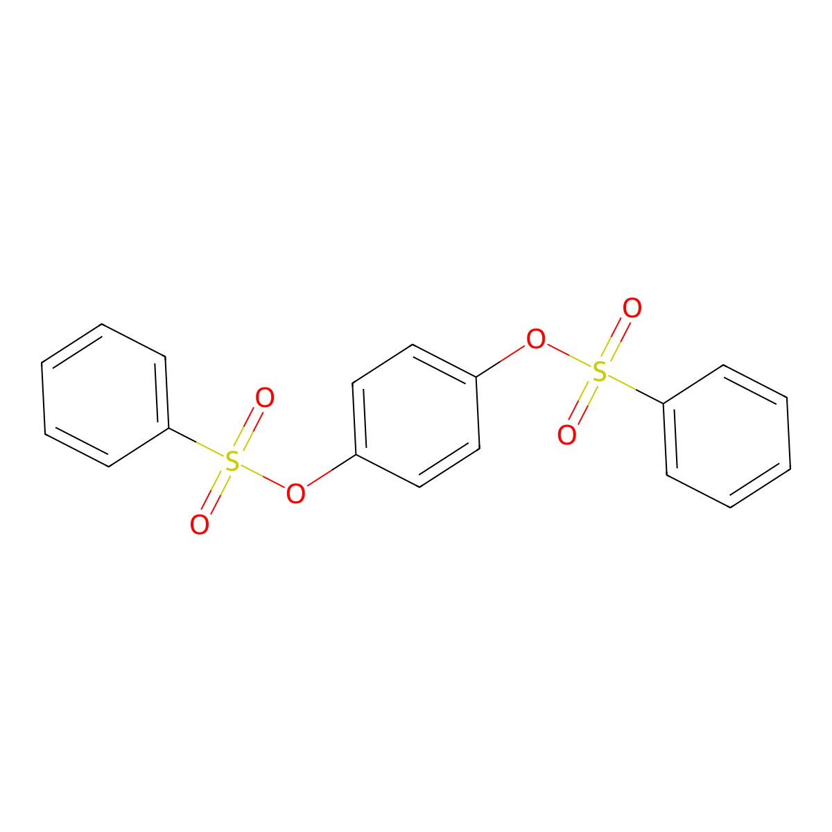 1,4-Bis(benzenesulfonyloxy)benzene molecular structure, CAS 3840-05-9