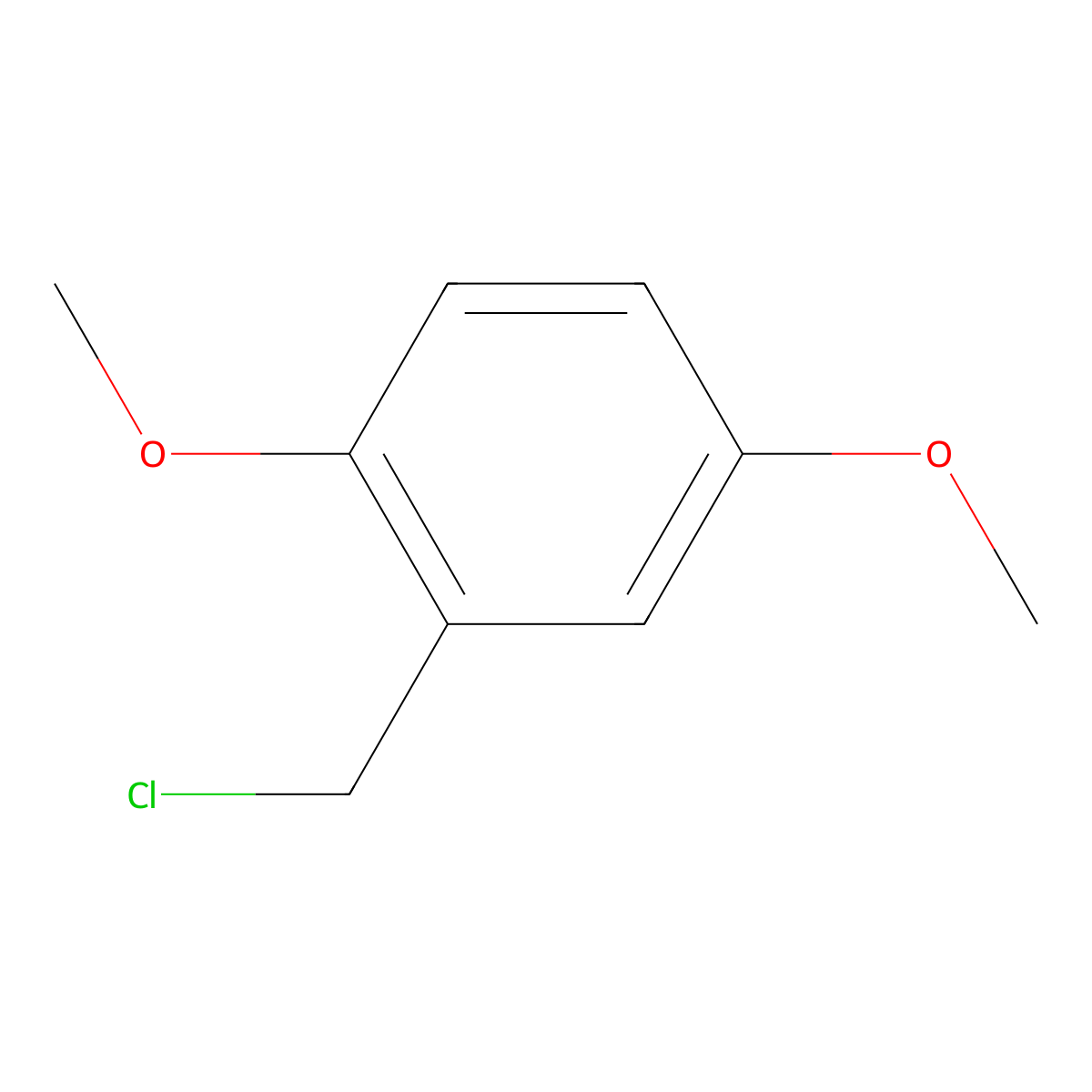 2,5-Dimethoxybenzyl chloride molecular structure, CAS 3840-27-5