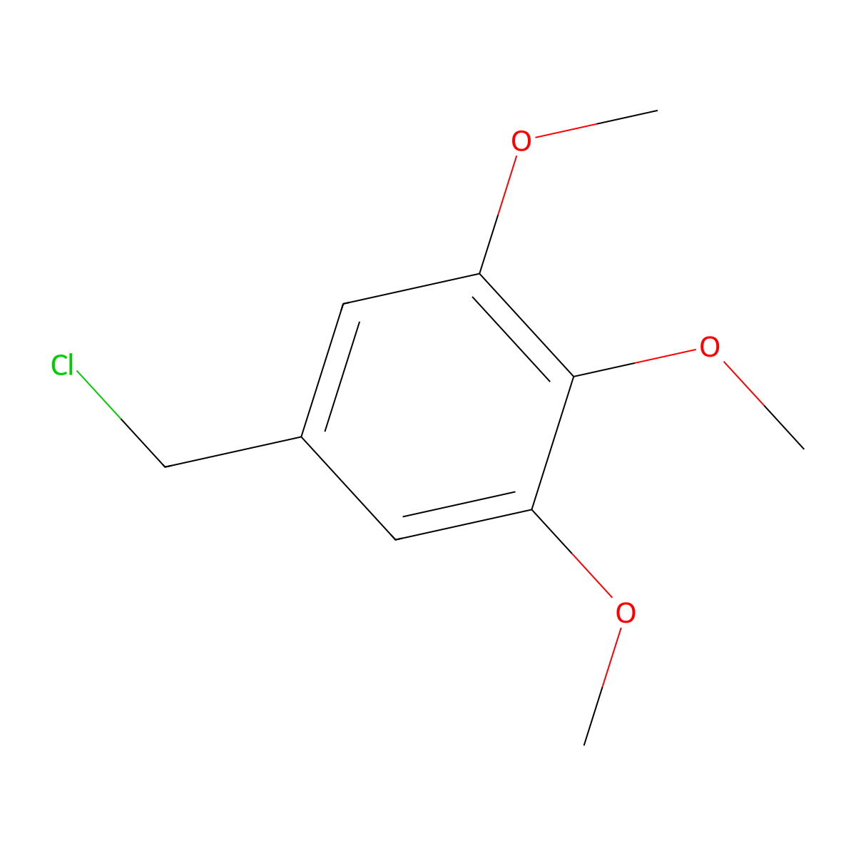 5-(Chloromethyl)-1,2,3-trimethoxybenzene molecular structure, CAS 3840-30-0