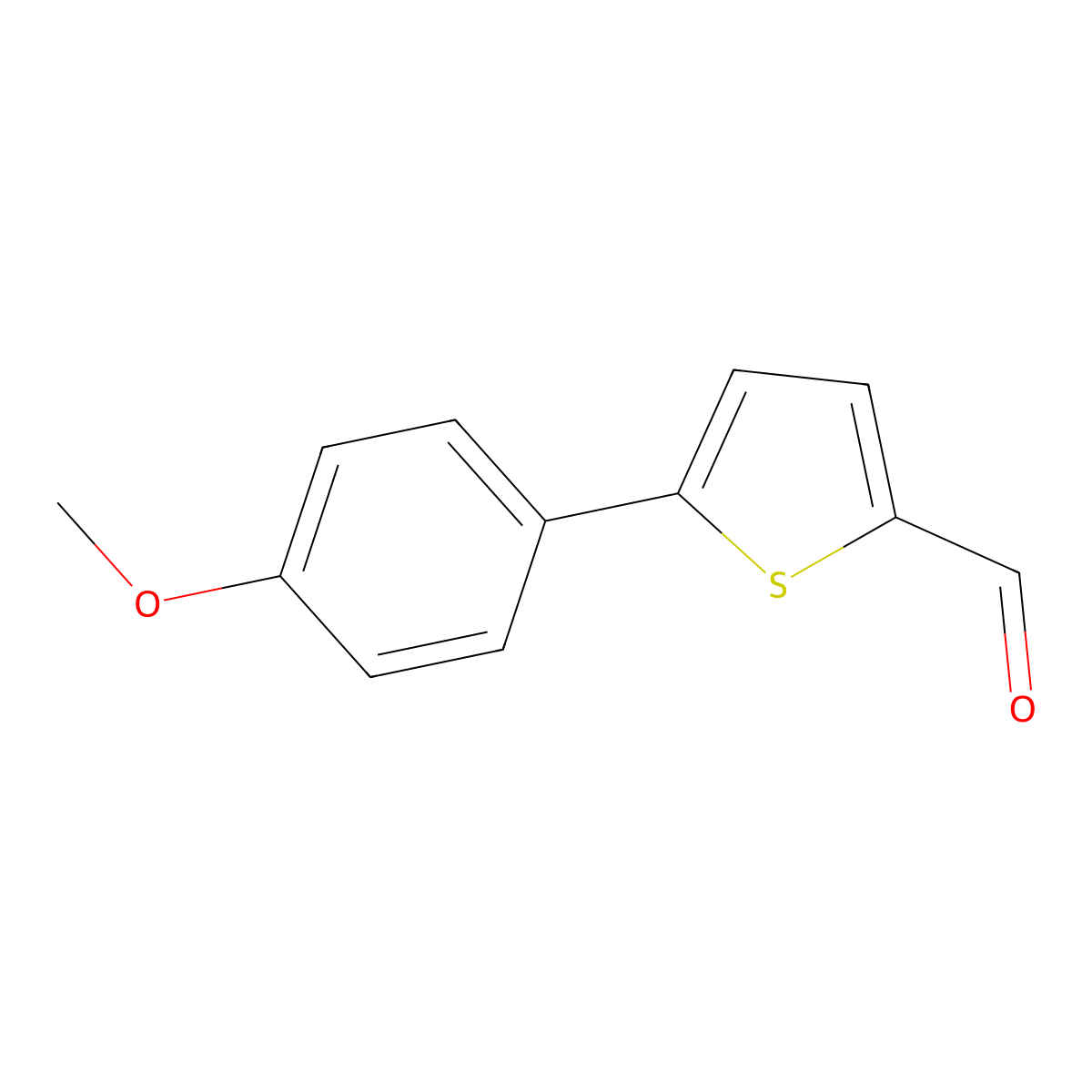 5-(4-Methoxyphenyl)thiophene-2-carbaldehyde molecular structure, CAS 38401-67-1