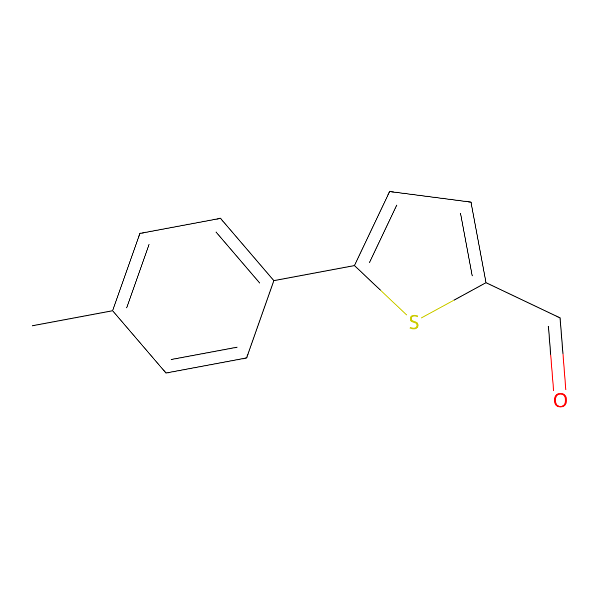 5-(4-Methylphenyl)thiophene-2-carbaldehyde molecular structure, CAS 38401-68-2
