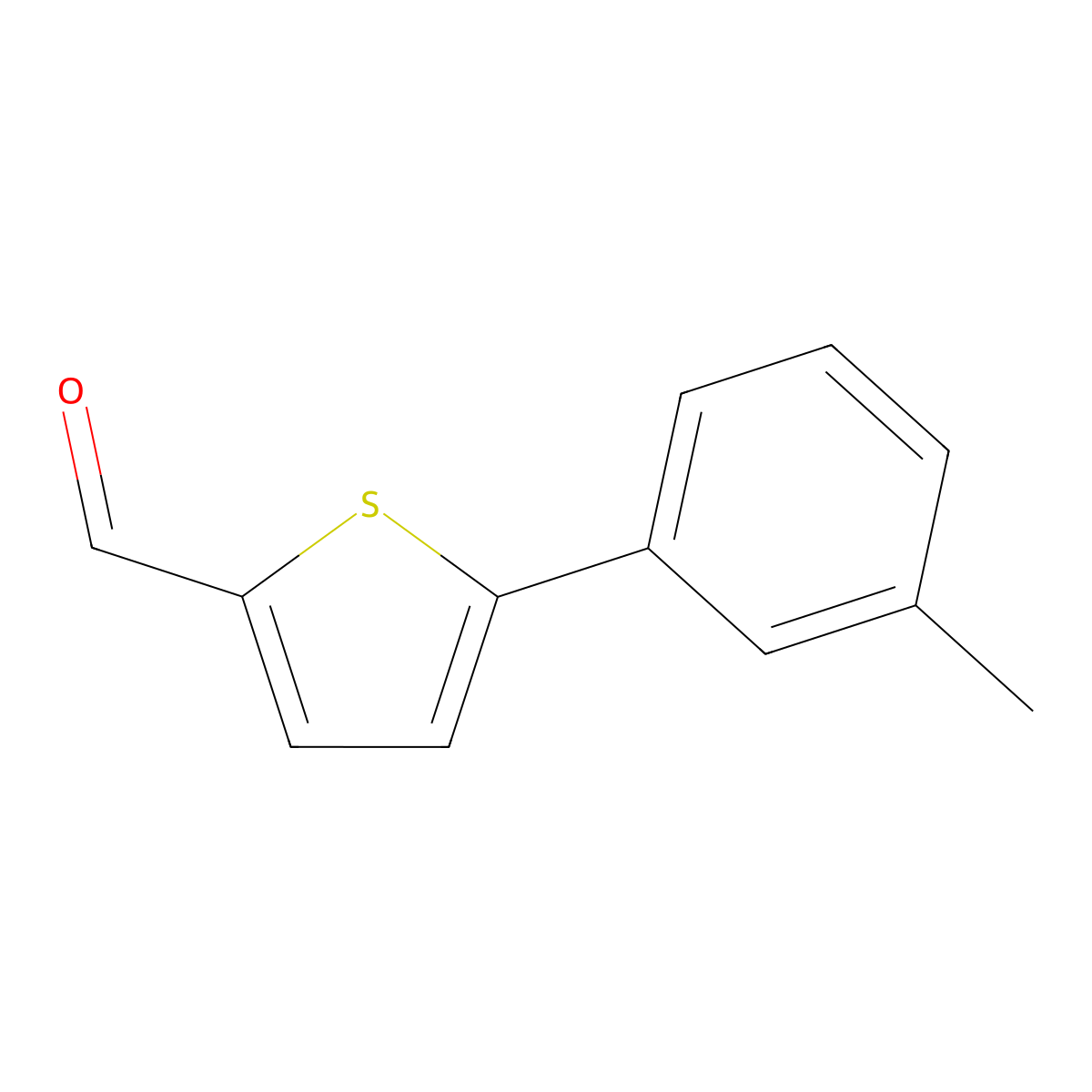 5-(3-Methylphenyl)thiophene-2-carbaldehyde molecular structure, CAS 38401-69-3