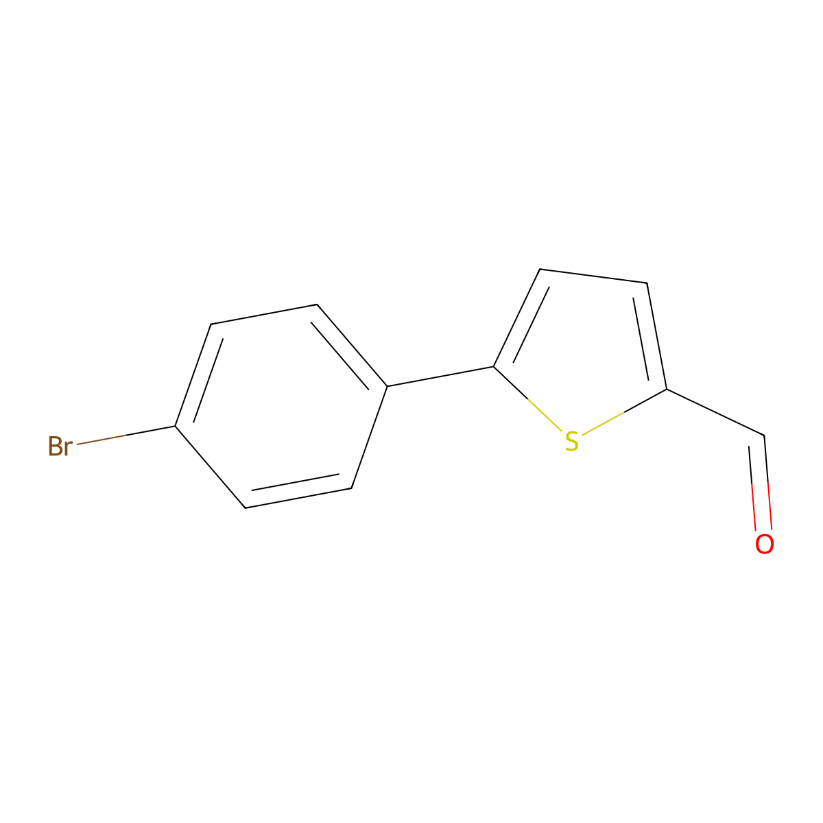 5-(4-Bromophenyl)thiophene-2-carbaldehyde molecular structure, CAS 38401-70-6
