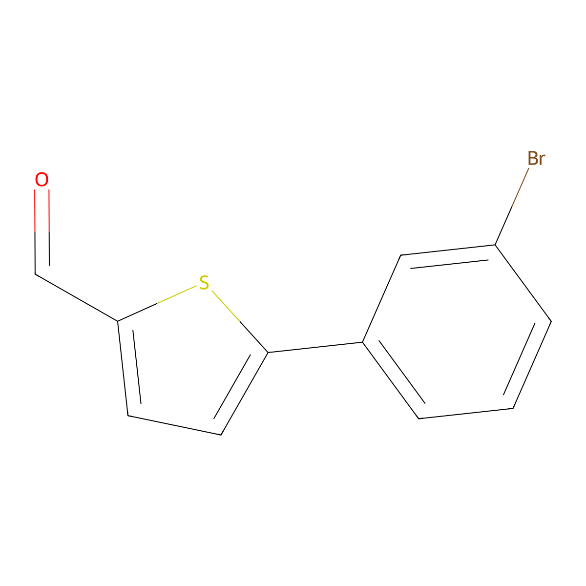 5-(3-Bromophenyl)thiophene-2-carbaldehyde molecular structure, CAS 38401-72-8