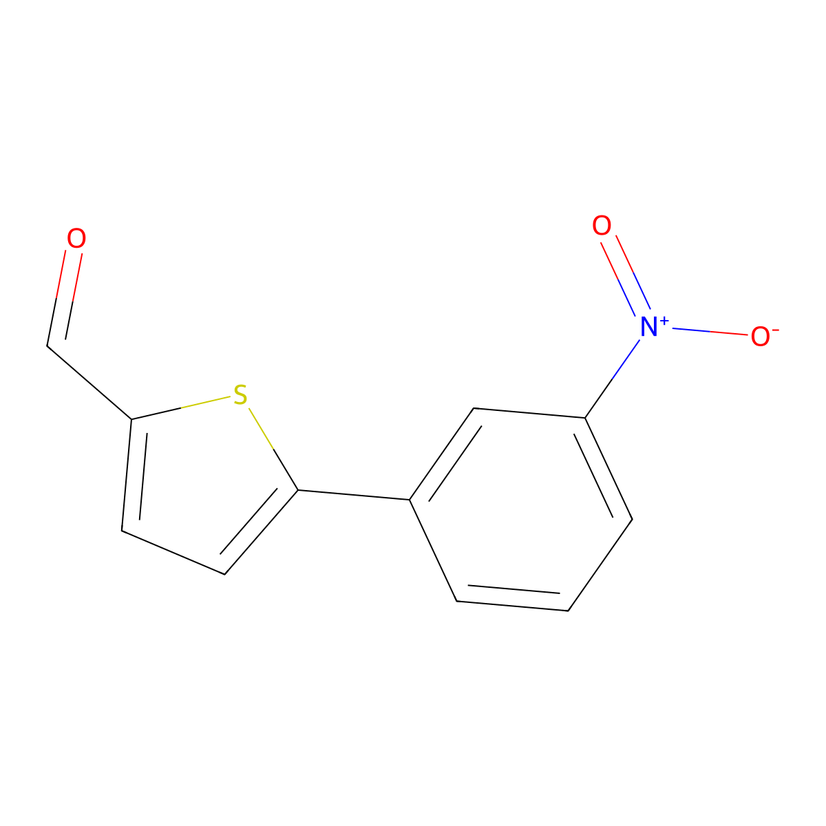 5-(3-Nitrophenyl)thiophene-2-carbaldehyde molecular structure, CAS 38401-73-9