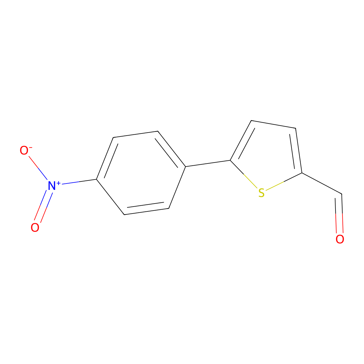 5-(4-Nitrophenyl)thiophene-2-carbaldehyde molecular structure, CAS 38401-74-0