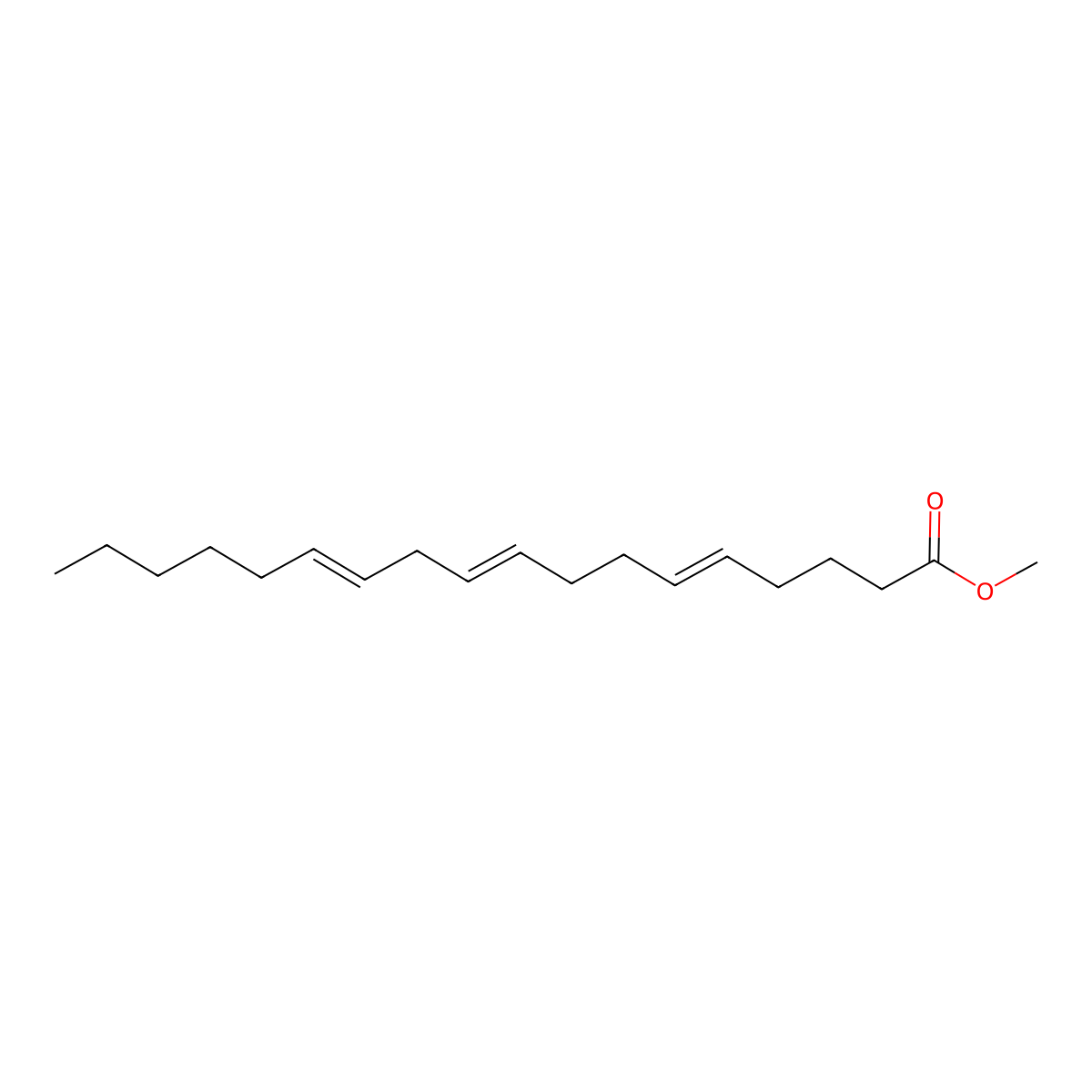 Pinolenic Acid methyl ester molecular structure, CAS 38406-57-4